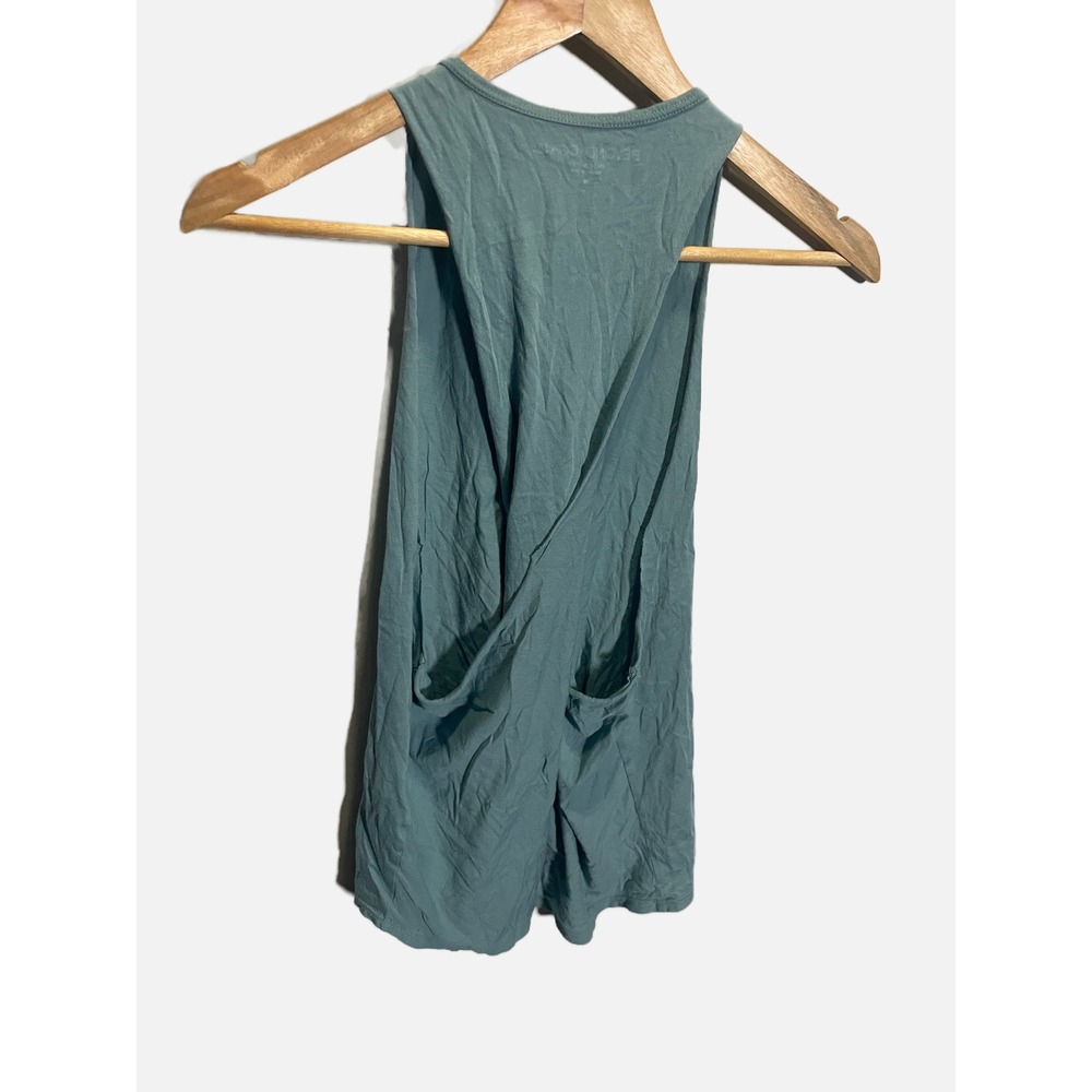 Beyond Yoga Tank Top Womens Medium Teal Open Back Tulip Activewear Yoga Gym
